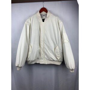 Vintage Hunt Club JCPenney Mens XL Bomber Jacket White
